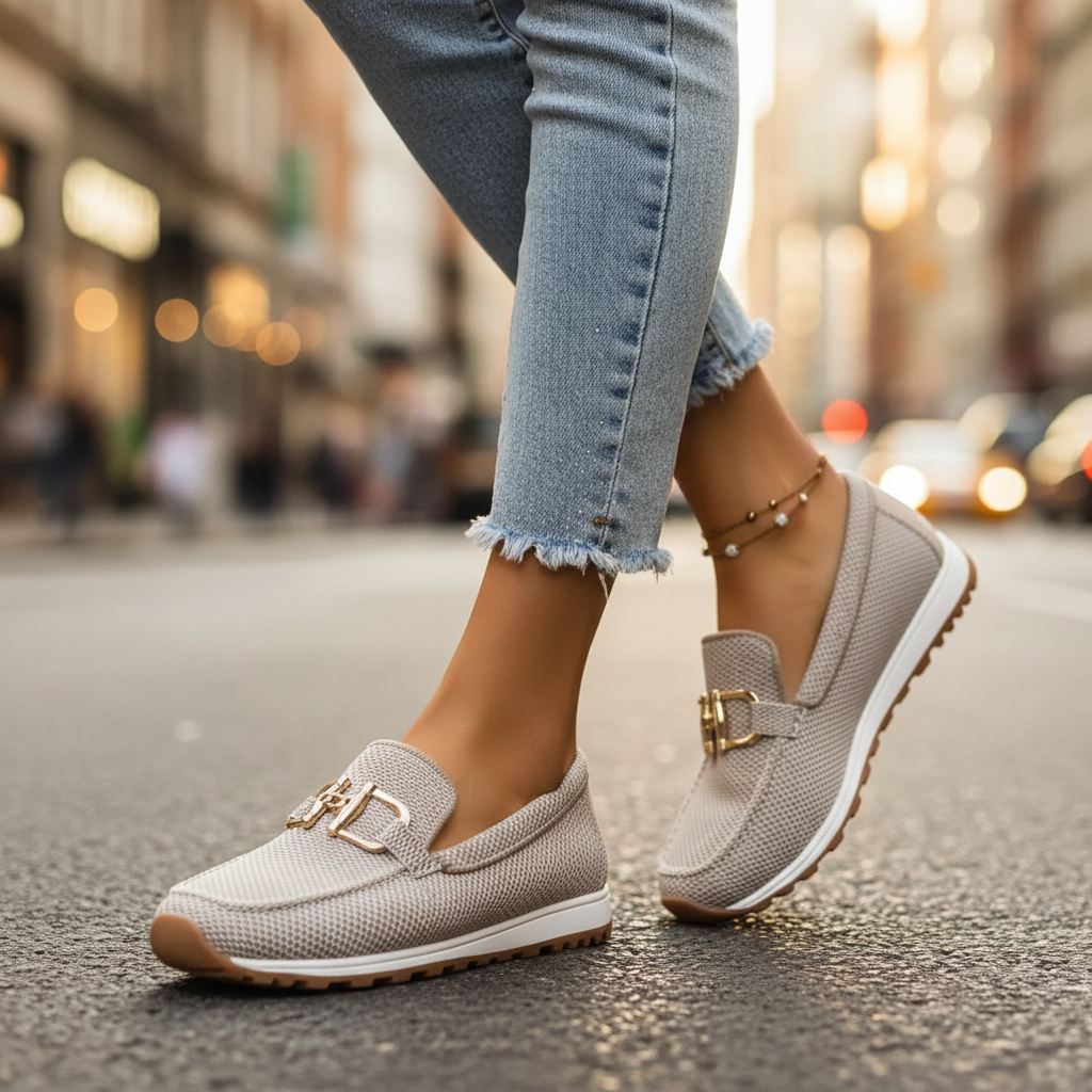 Suzane | Women’s Horsebit Loafers with Cushioned Insole and Breathable Design