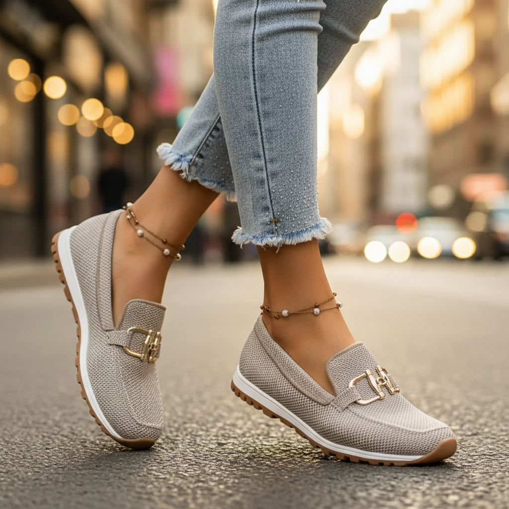 Suzane | Women’s Horsebit Loafers with Cushioned Insole and Breathable Design