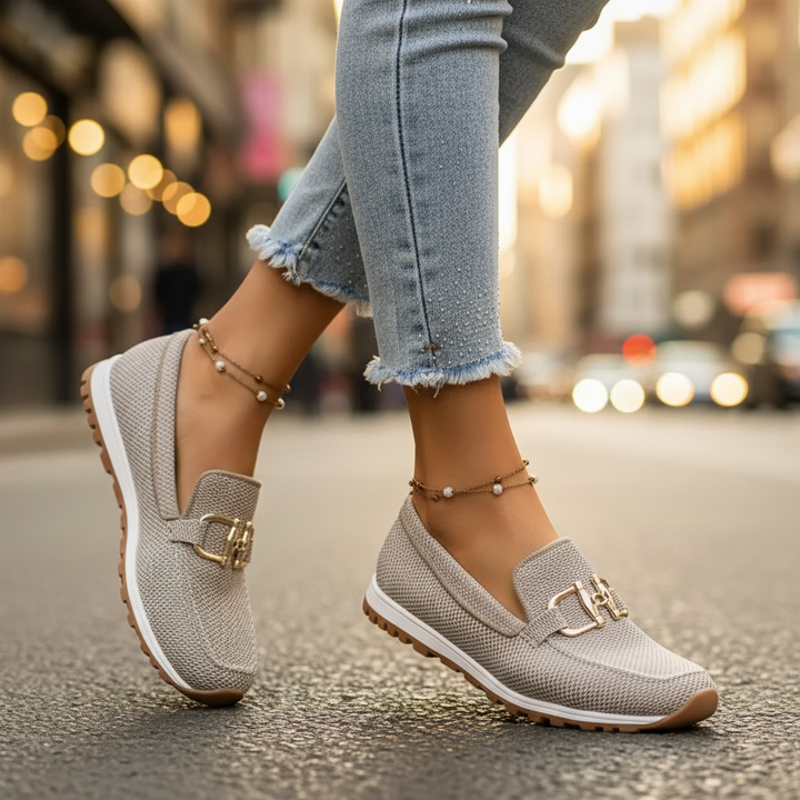Suzane | Women’s Horsebit Loafers with Cushioned Insole and Breathable Design
