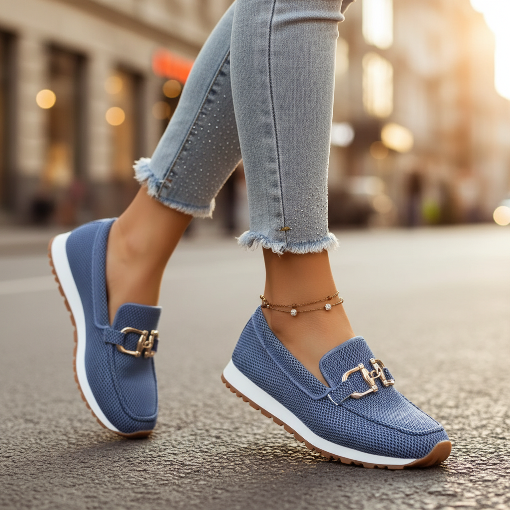 Suzane | Women’s Horsebit Loafers with Cushioned Insole and Breathable Design