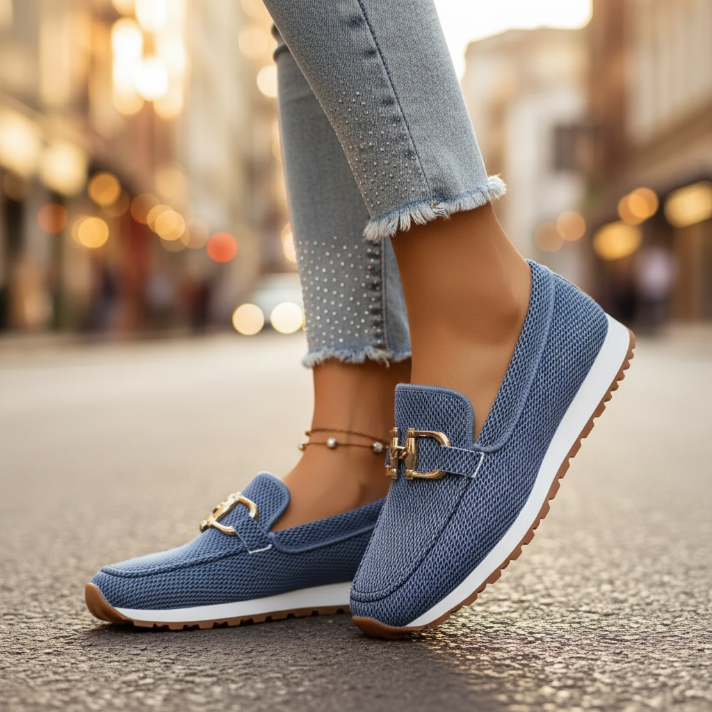 Suzane | Women’s Horsebit Loafers with Cushioned Insole and Breathable Design