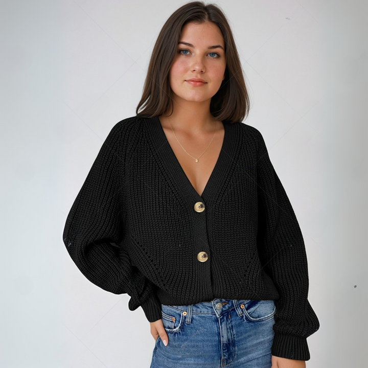 Serena | Women’s Chunky Knit V-Neck Cardigan