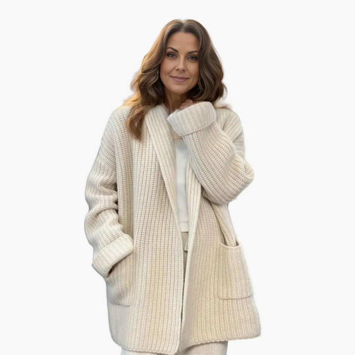 Marissa | Women’s Open-Front Longline Knit Cardigan with Pockets