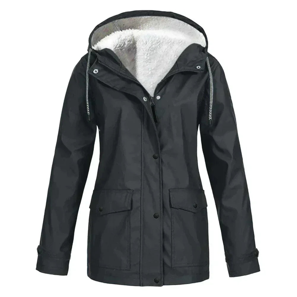 Wren | Women’s Hooded Fleece-Lined Rain Jacket