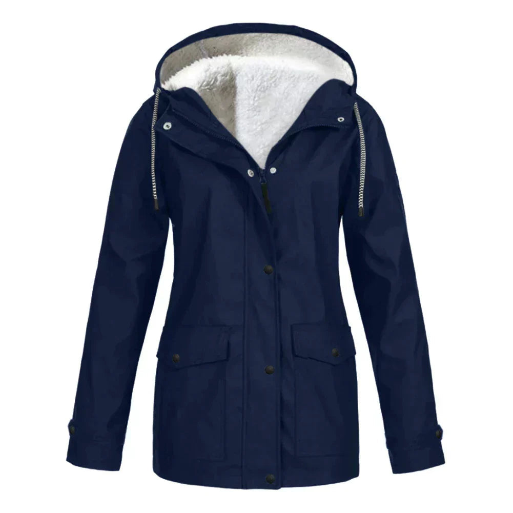 Wren | Women’s Hooded Fleece-Lined Rain Jacket