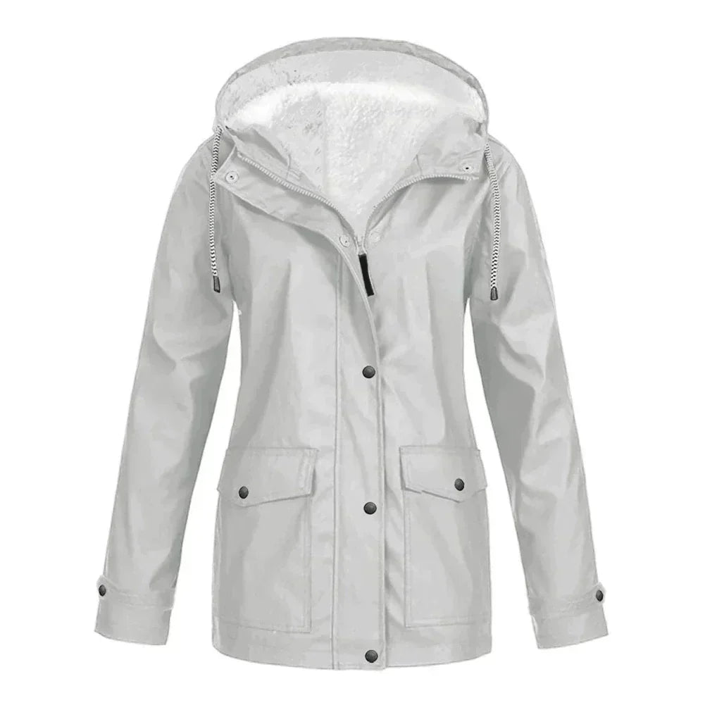 Wren | Women’s Hooded Fleece-Lined Rain Jacket