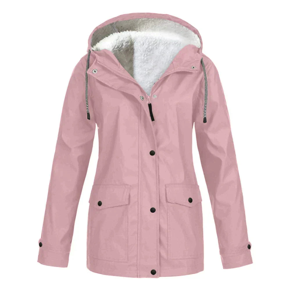 Wren | Women’s Hooded Fleece-Lined Rain Jacket