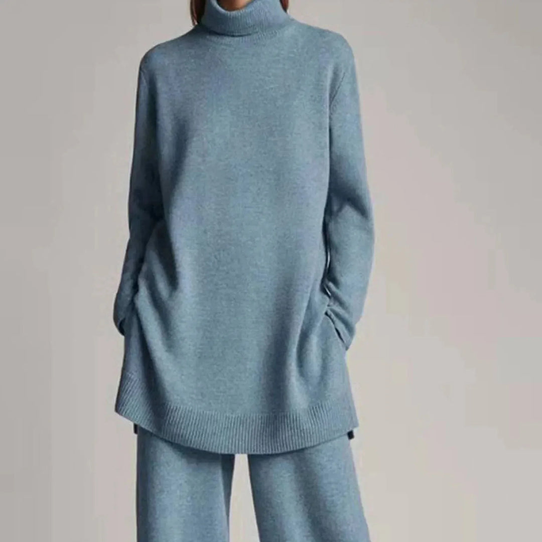 Patricia | Women’s Turtleneck Wide-Leg Two-Piece Set for Fall