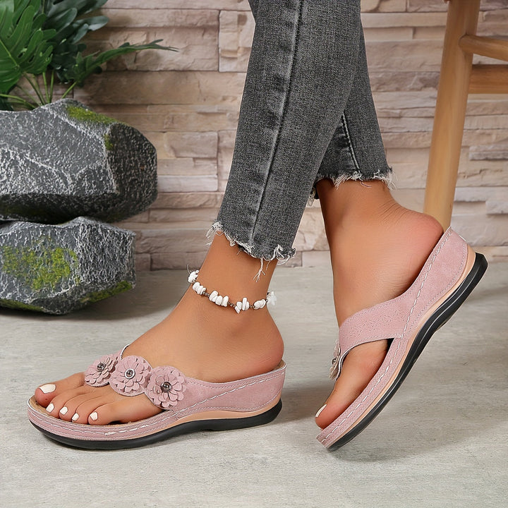 ALIA  - Floral Comfort Wedge Sandals
