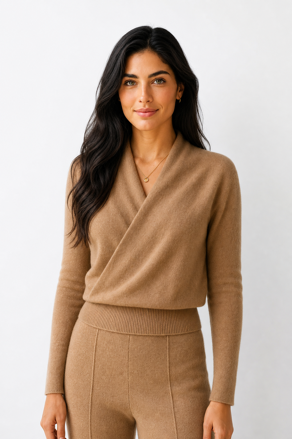 Marianne | Elegant Crossover Knit Sweater