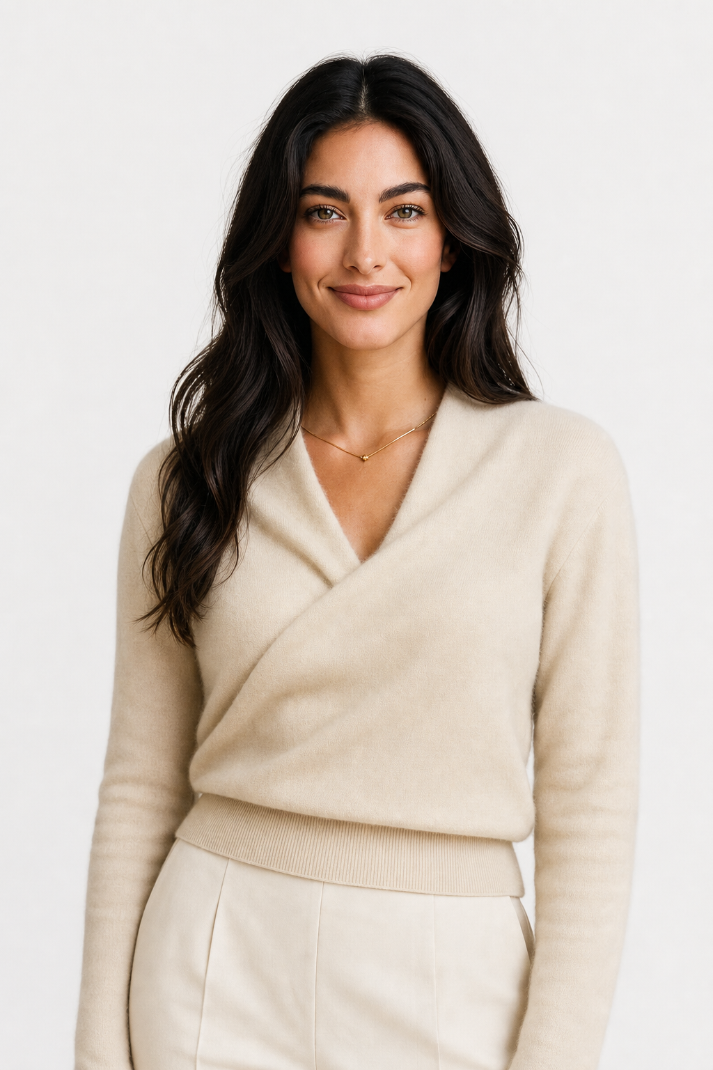 Marianne | Elegant Crossover Knit Sweater