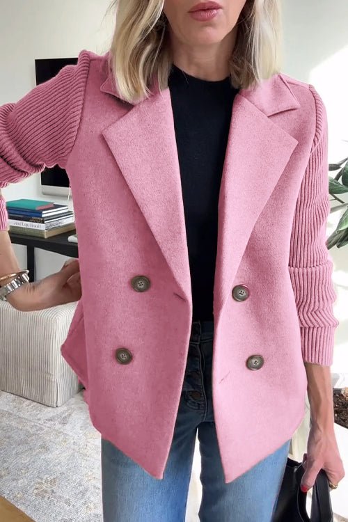 Sienna™ | Knit-Sleeve Blazer Coat