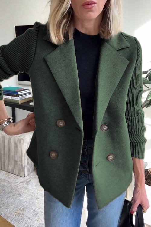 Sienna™ | Knit-Sleeve Blazer Coat