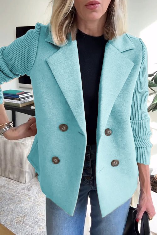 Sienna™ | Knit-Sleeve Blazer Coat