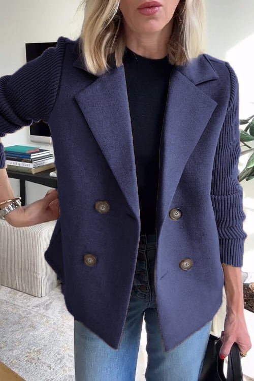 Sienna™ | Knit-Sleeve Blazer Coat