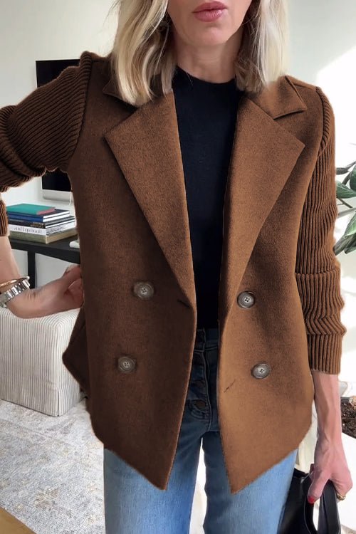Sienna™ | Knit-Sleeve Blazer Coat