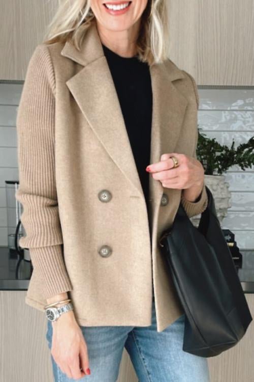 Sienna™ | Knit-Sleeve Blazer Coat