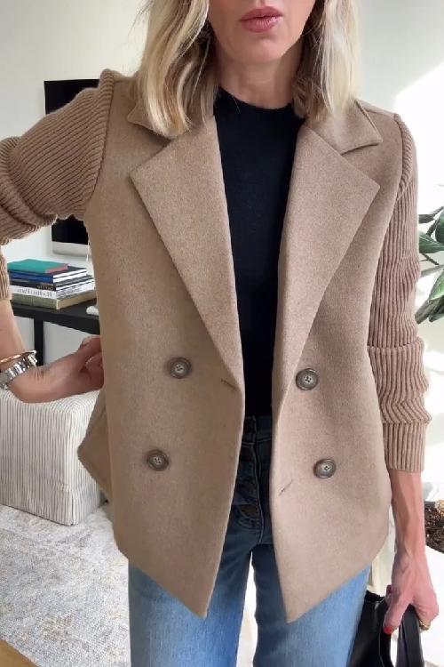 Sienna™ | Knit-Sleeve Blazer Coat