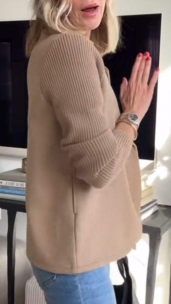Sienna™ | Knit-Sleeve Blazer Coat