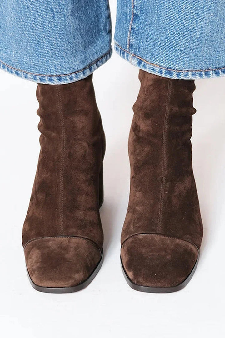 Beatrice | Suede Block Heel Ankle Boots for Everyday Elegance