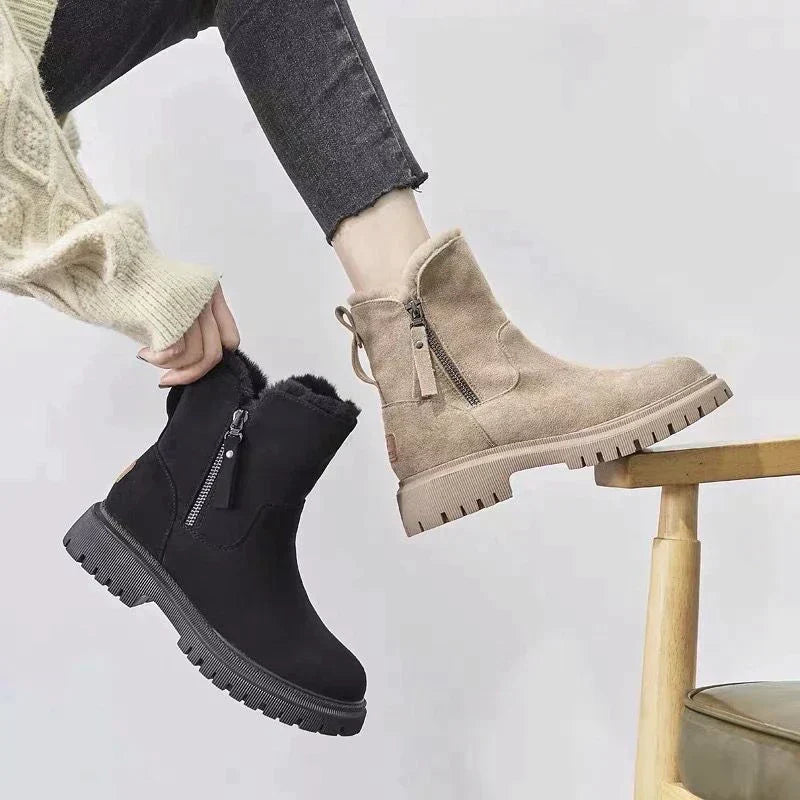 Brown Boots For Women | Warm Lined Winter Orthopedic