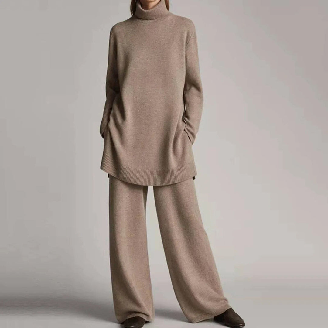 Patricia | Women’s Turtleneck Wide-Leg Two-Piece Set for Fall