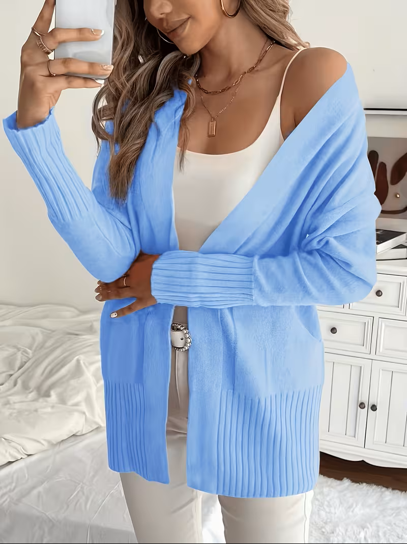 Corinne | Women’s Relaxed Open-Front Cardigan with Pockets