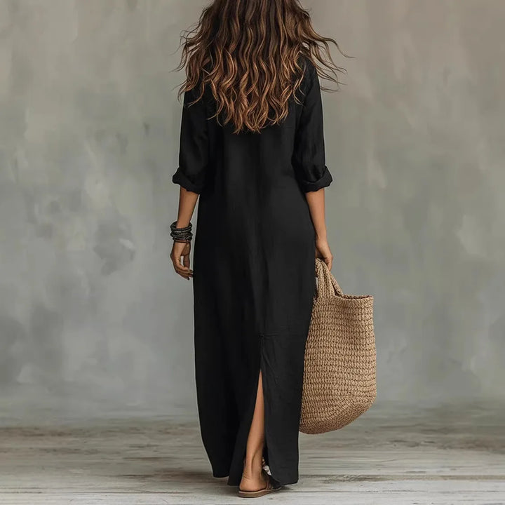 Harper | Linen Blend Shirt Dress for Effortless Summer Style