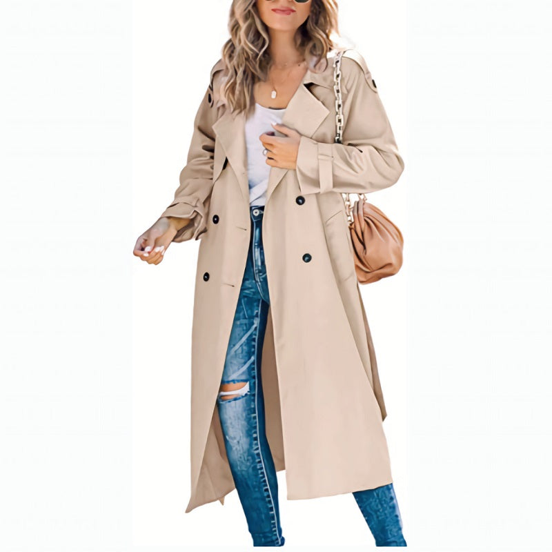 Margaret | Elegant Long Trench Coat
