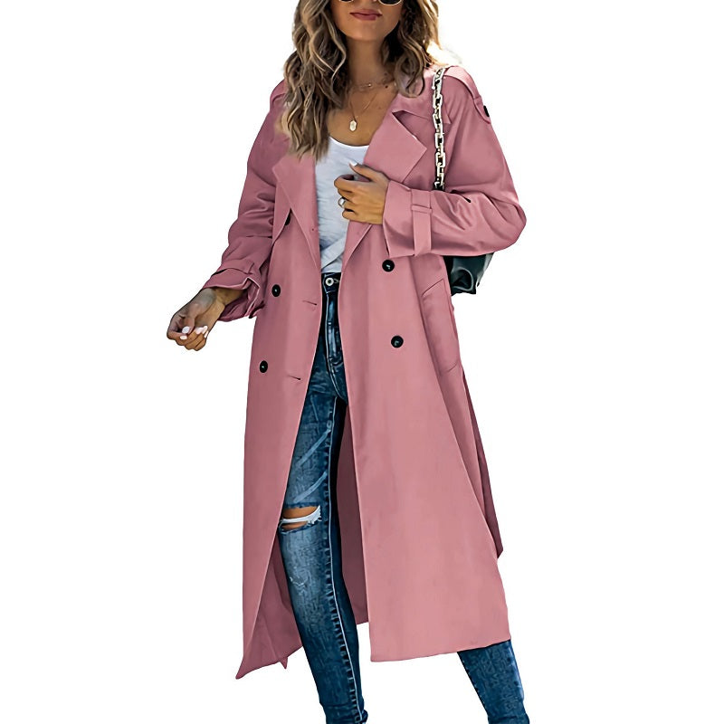 Margaret | Elegant Long Trench Coat