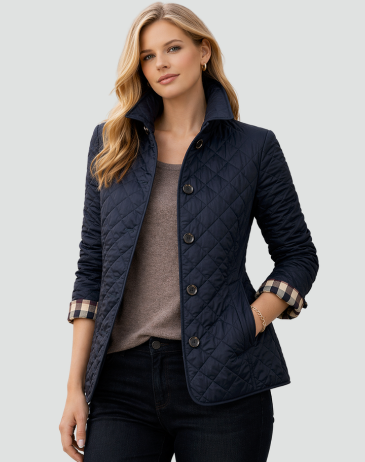 Audrey | Women’s Quilted Button-Front Jacket with Pockets