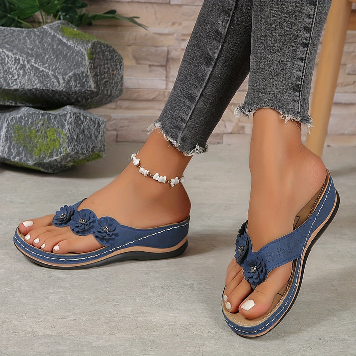 ALIA  - Floral Comfort Wedge Sandals