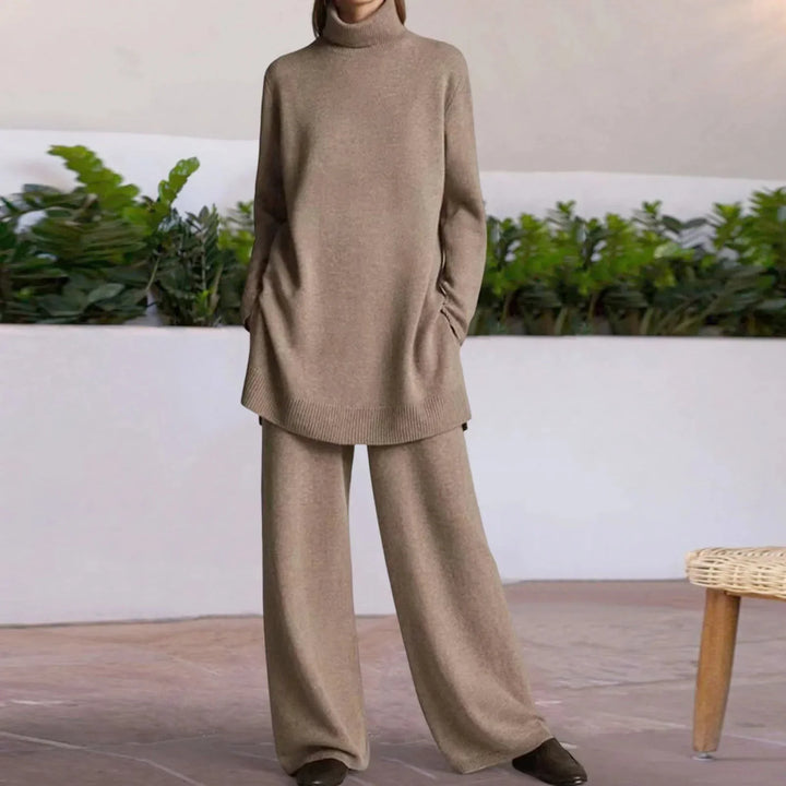 Patricia | Women’s Turtleneck Wide-Leg Two-Piece Set for Fall