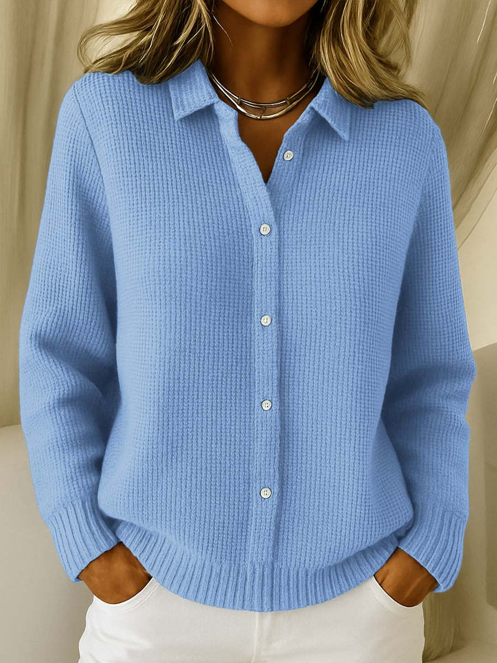 Lisa | Collared Knit Button Cardigan for Everyday Elegance