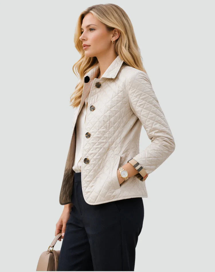 Diana | Women’s Quilted Button-Front Jacket for Fall