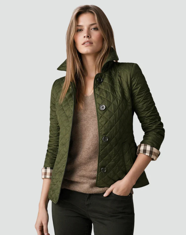 Diana | Women’s Quilted Button-Front Jacket for Fall