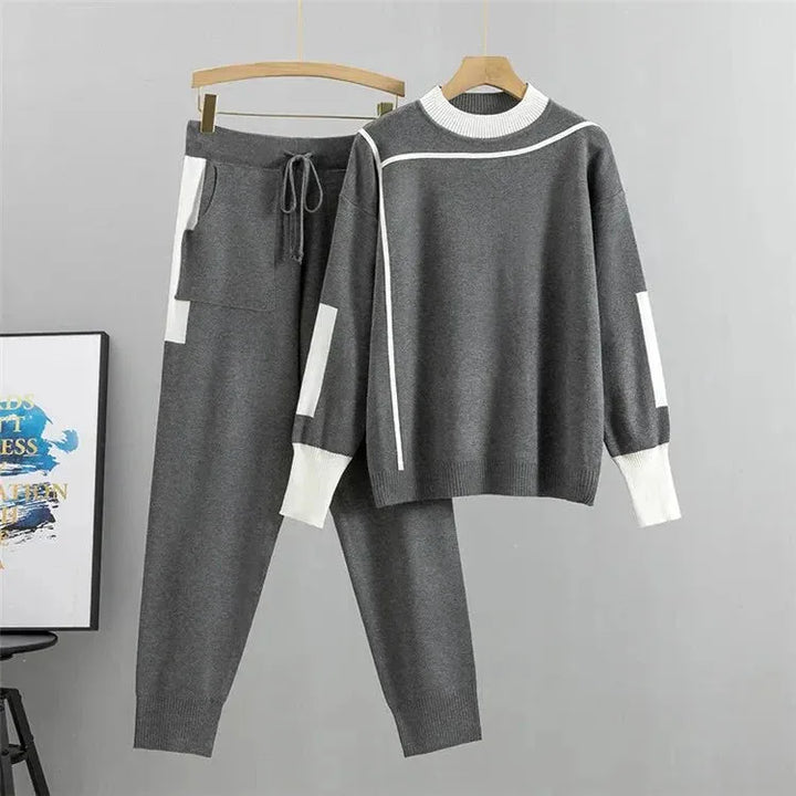 Natalie | Colorblock Knit Two-Piece Comfort Set