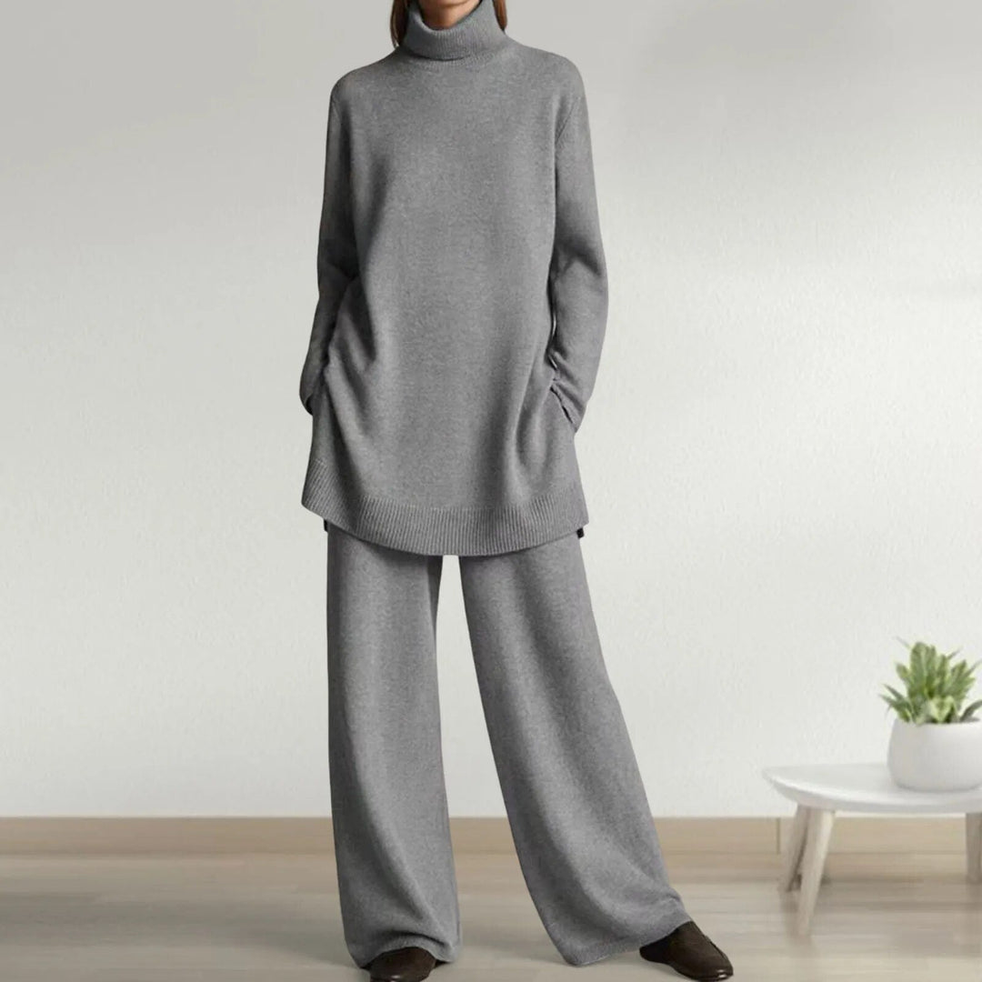 Patricia | Women’s Turtleneck Wide-Leg Two-Piece Set for Fall