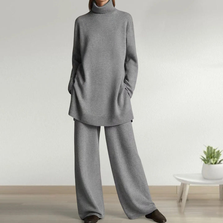 Patricia | Women’s Turtleneck Wide-Leg Two-Piece Set for Fall