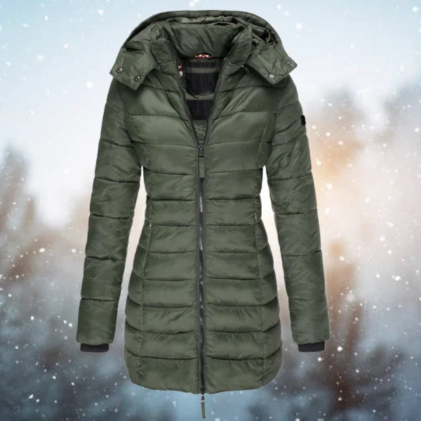 Helena | Warm &amp; Flattering Hooded Puffer Coat
