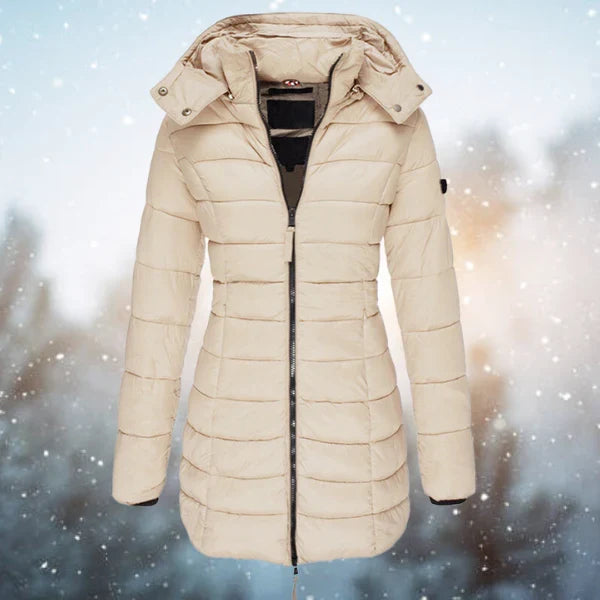 Helena | Warm &amp; Flattering Hooded Puffer Coat