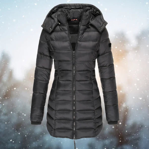 Helena | Warm &amp; Flattering Hooded Puffer Coat