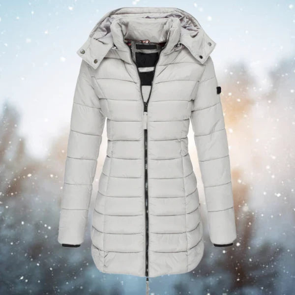 Helena | Warm &amp; Flattering Hooded Puffer Coat