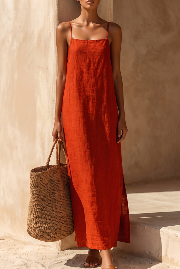 Sienna | Linen Blend Maxi Dress for Effortless Summer Style