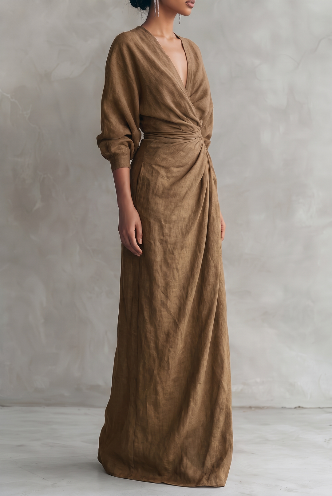 Isabelle | Linen Blend Maxi Dress for Effortless Elegance