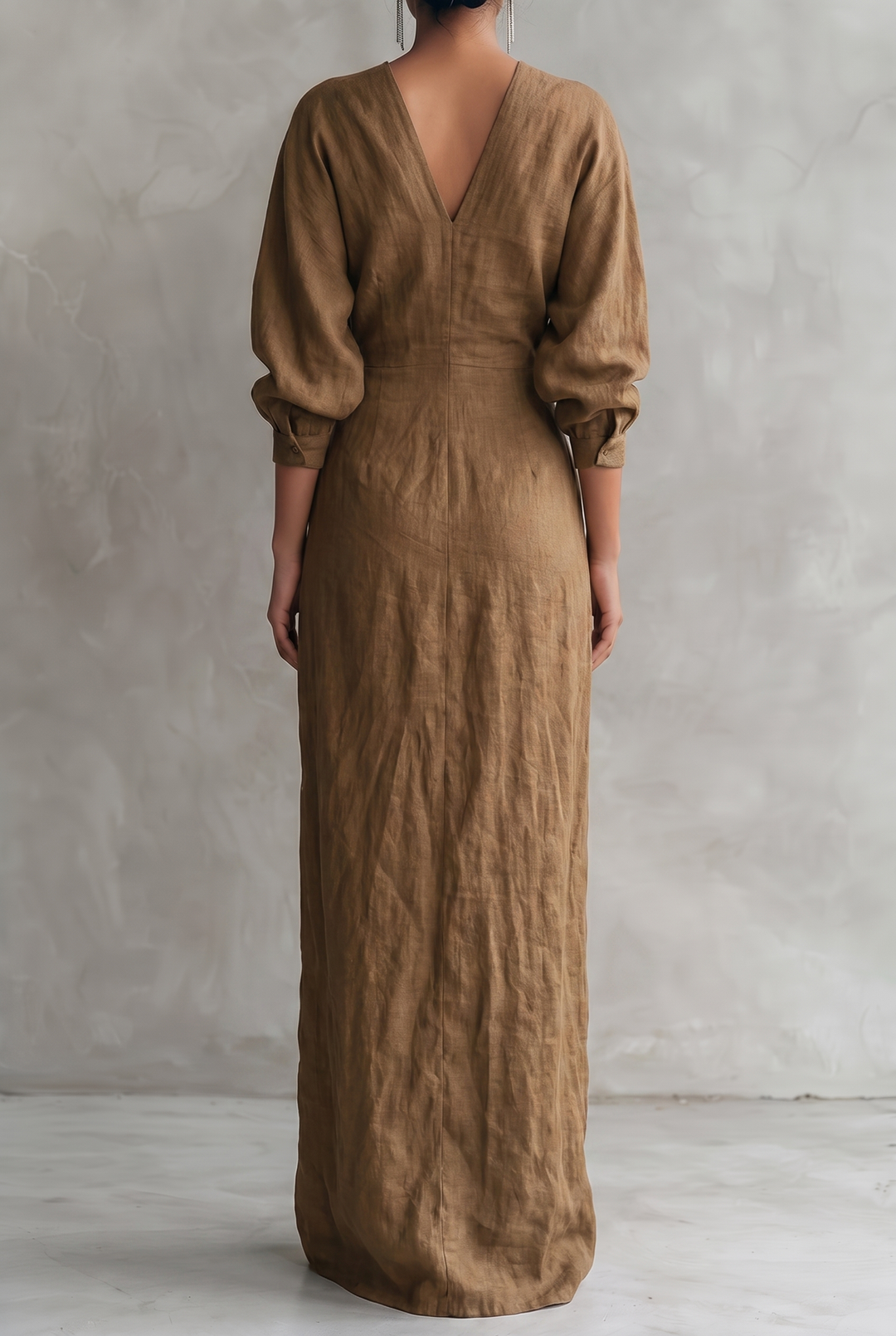 Isabelle | Linen Blend Maxi Dress for Effortless Elegance
