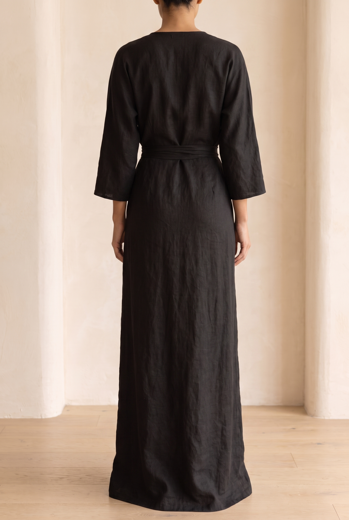 Isabelle | Linen Blend Maxi Dress for Effortless Elegance