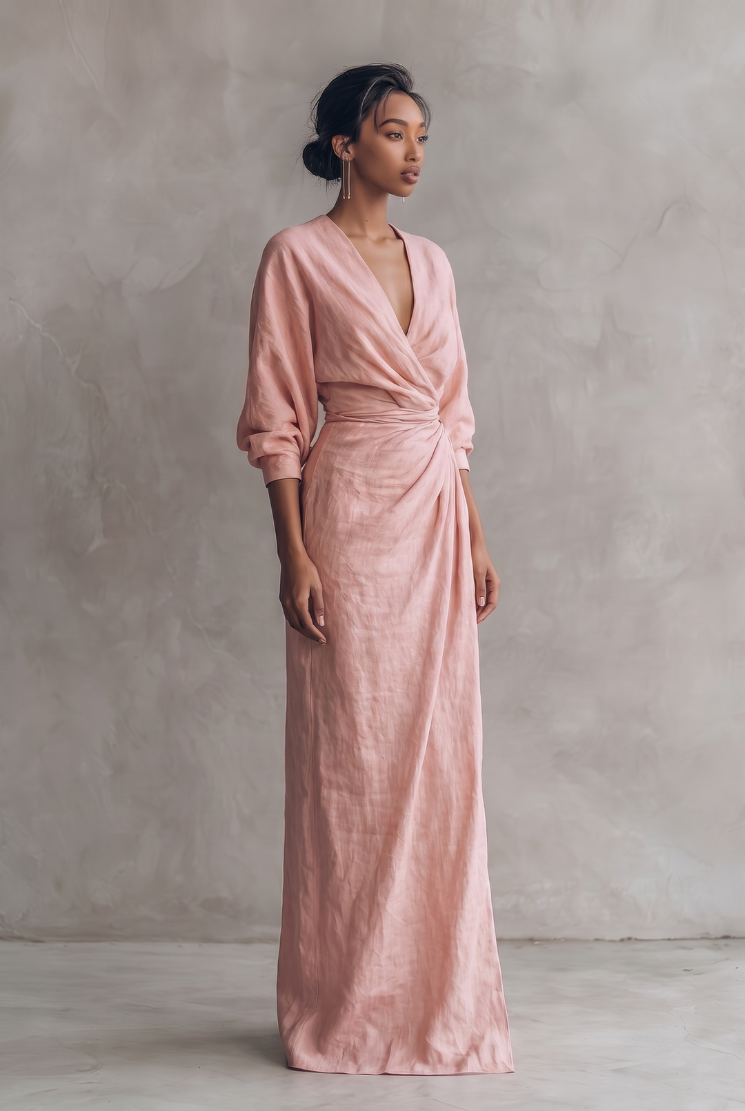 Isabelle | Linen Blend Maxi Dress for Effortless Elegance