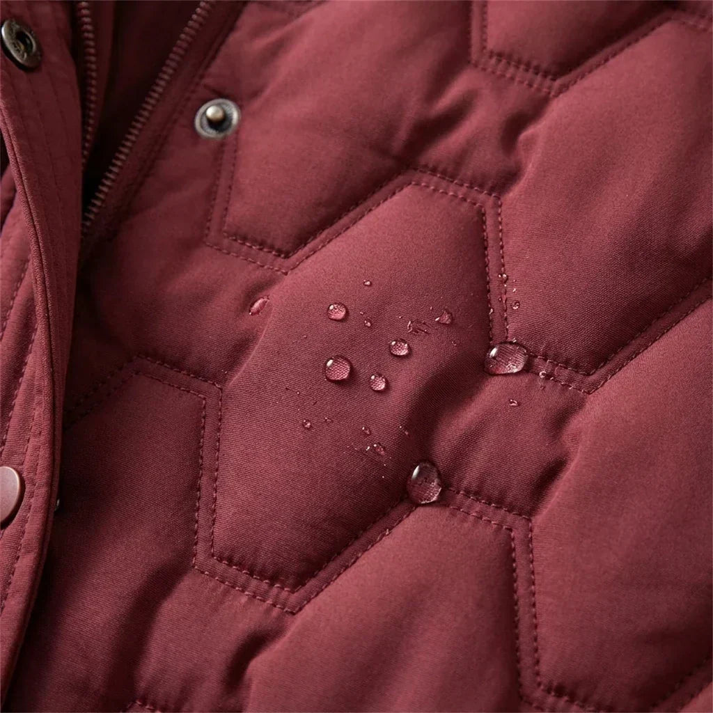 Lizza | Longline Quilted Hooded Coat for Winter