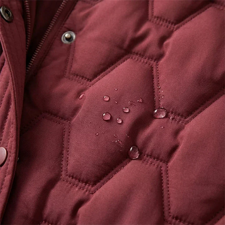 Lizza | Longline Quilted Hooded Coat for Winter